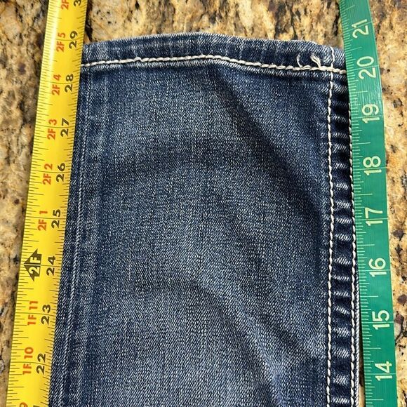 Miss Me Peace Sign Embellished Mid Rise Cuffed Capri Size 25 - Picture 7 of 8